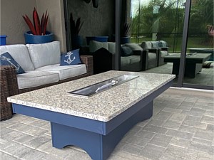 Polymer Fire Table Indigo